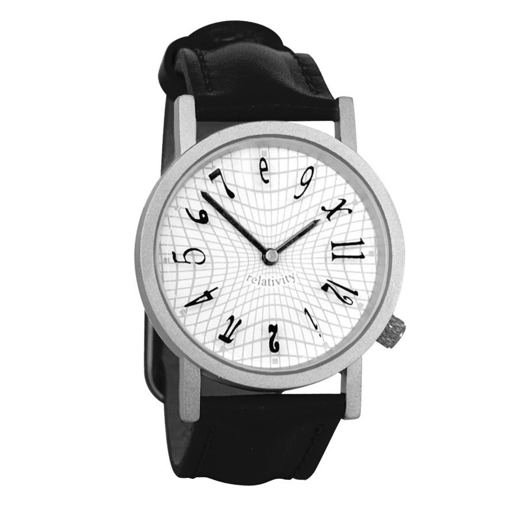 Vintage Einstein's theory of relativity watch with leather strap